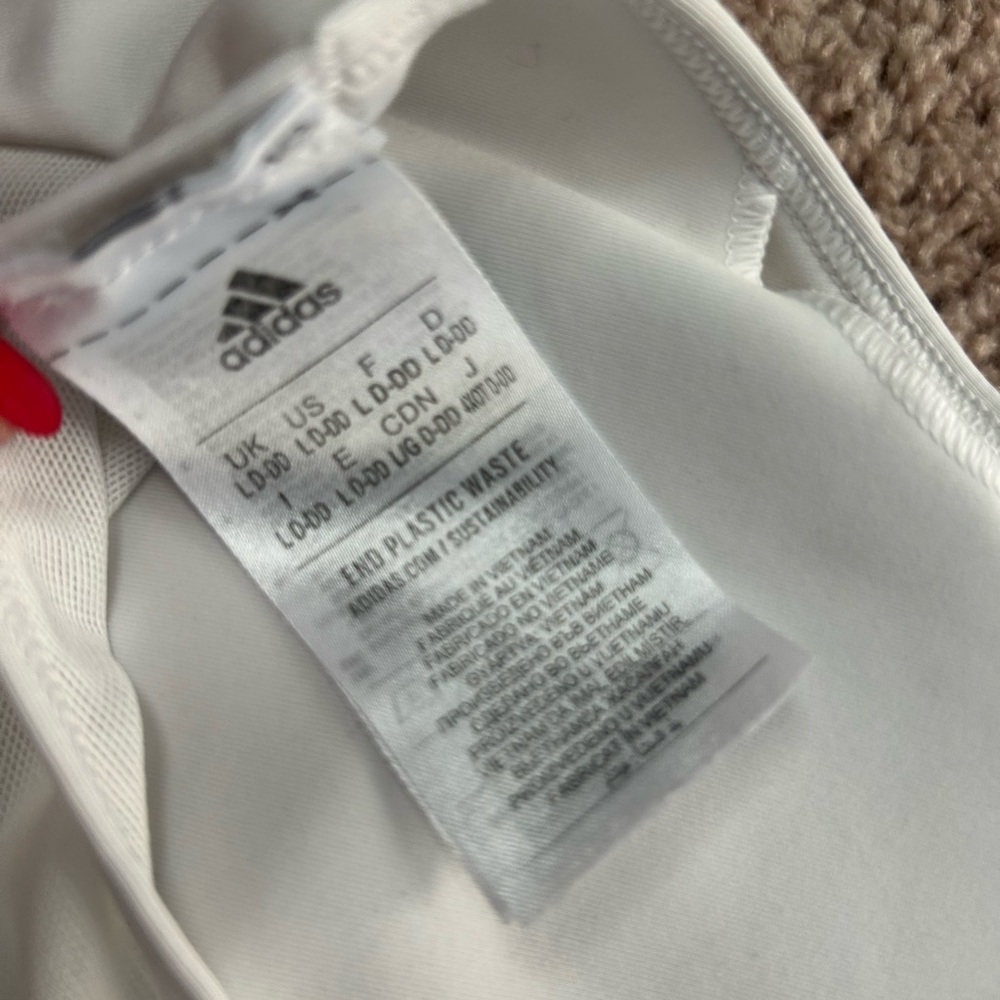 Adidas Women's racer back White sports bra - Picture 4 of 4